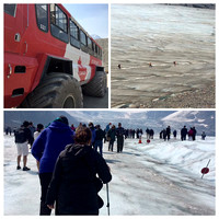 On the Athabasca Glacier (experienced hikers & the rest of us tourists)