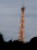 Every 10 minutes on the hour, the lights of the Eiffel Tower actually twinkle