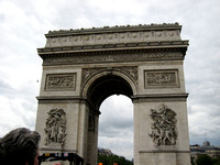 Arc de Triomphe (there are people at the very top and yes, we climbed the spiral staircase to the top)