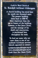 Guild church sign, St. Botolph-without-Aldersgate