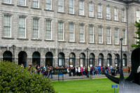 Trinity College, line for Book of Kells in library