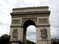 Arc de Triomphe (there are people at the very top and yes, we climbed the spiral staircase to the top)